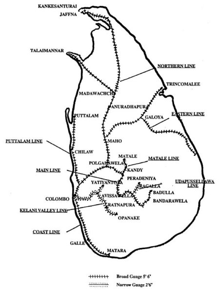Map of Ceylon's TPO system