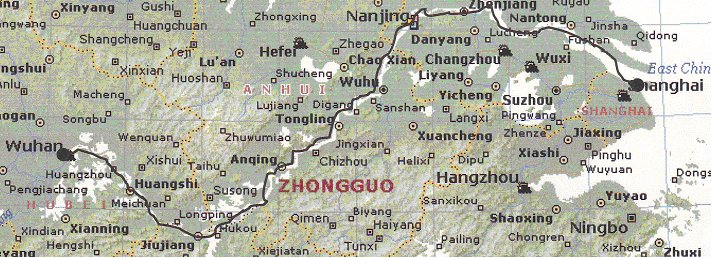 Map of the Yangtze River 