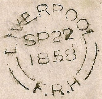 Liverpool F.R.H mark from a cover without index letter
