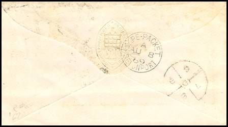 Use of the London Foreign Branch quartered circle D bagging stamp