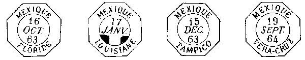 Cachets de provenance (route post marks) of the early France to Mexico maritime service 