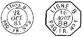 LIGNE B types in use between 1881 and 1901