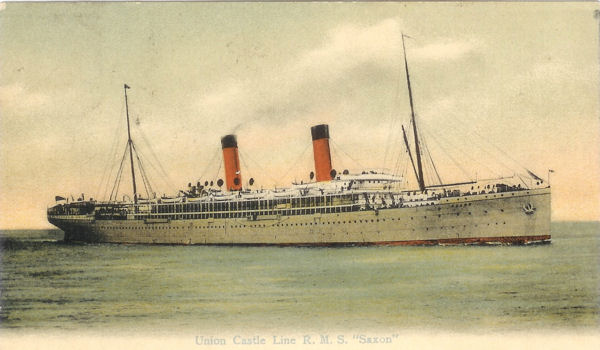 Picture postcard of Union castle Line 'RMS Saxon' 