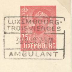 Rectangular Ulflingen TPO mark in French - M - morning