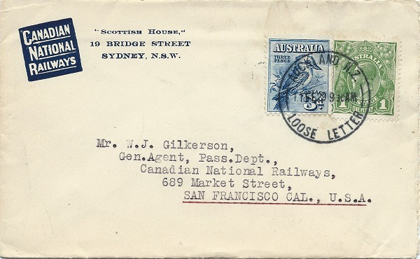 AUCKLAND NZ LOOSE LETTER circular date stamp